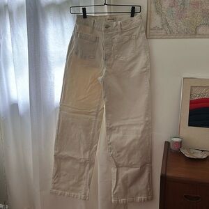 Madewell perfect vintage white wide leg jeans sz 26